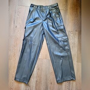 A New Day 100% Recycled PU Leather Wide Leg Cargo Pants